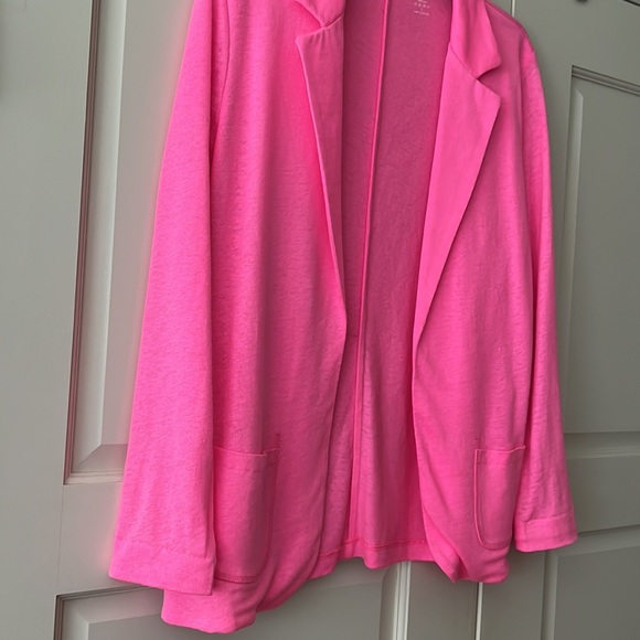 Majestic Filatures Pink Linen Blazer cardigan Jacket size 2 small see chart - Picture 8 of 14